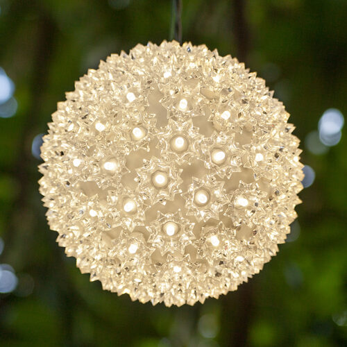 6" Light Sphere, 70 Warm White 5mm LED Lights