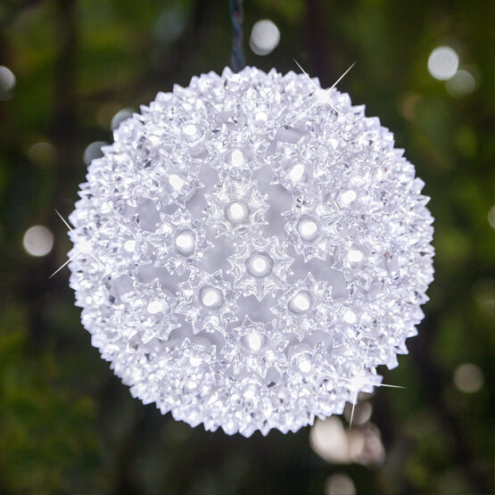 6" Light Sphere, 70 Twinkle Cool White LED Lights