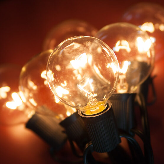 Globe String Lights, Clear G50 Bulbs - Yard Envy