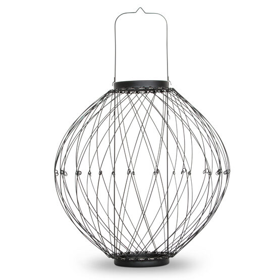 16" Expandable Wire Candle Lantern Yard Envy