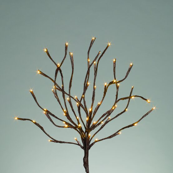 20" Battery Operated Brown Branches with Warm White LED Lights