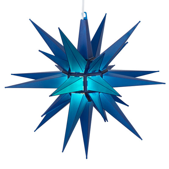 Lighted Moravian Star, Blue LED