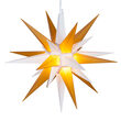Lighted Moravian Star, Gold and White LED