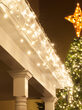 70 5mm LED Icicle Lights, Warm White, White Wire