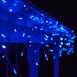 70 M5 LED Icicle Lights, Blue, White Wire