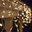 70 M5 LED Icicle Lights, Warm White, White Wire