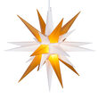 Lighted Moravian Star, Gold and White LED