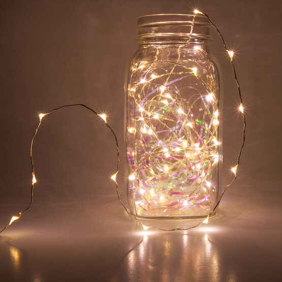10 Warm White LED Fairy Light String - Yard Envy