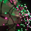 150 Halloween Icicle Lights, Purple/Green, Black Wire