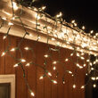 100 Icicle Lights, Clear, Green Wire