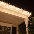 150 Commercial Icicle Lights, Clear, White Wire