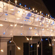 150 Icicle Lights, Blue/Clear, White Wire