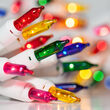 Battery Operated String Lights, Multicolor, White Wire