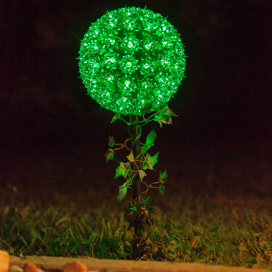 7.5" Light Sphere Stake, Green