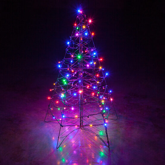 5' Lighted Multicolor LED Outdoor Christmas Tree