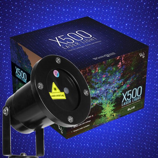 Blue X500 Laser Light Projector Yard Envy