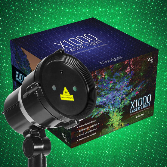 Green X1000 Laser Light Projector Yard Envy