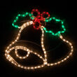 20" LED Christmas Bells with Holly 