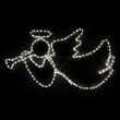 28" LED Angel with Trumpet, Cool White Lights 