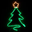 24" LED Green Christmas Tree with Gold Star 