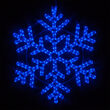 24" LED 42 Point Snowflake, Blue Lights 