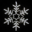 28" LED Star Center Snowflake, Cool White Lights 
