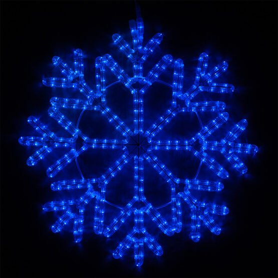24" LED 40 Point Snowflake, Blue Lights 
