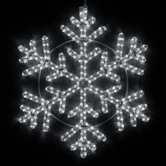 24" LED Snowflake, Cool White Lights 