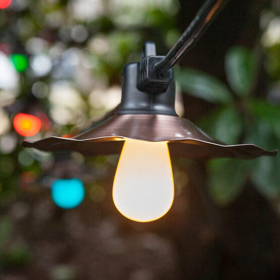 48' Cafe String Lights, 15 Multicolor S14 Bulbs