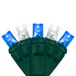 Wide Angle LED Mini Lights, Blue, Cool White, Green Wire