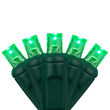 Wide Angle LED Mini Lights, Green, Green Wire