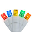 24' Wide Angle LED Mini Lights, Multicolor, White Wire