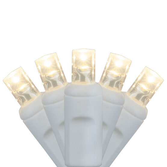 8' LED Craft Lights, Warm White, White Wire