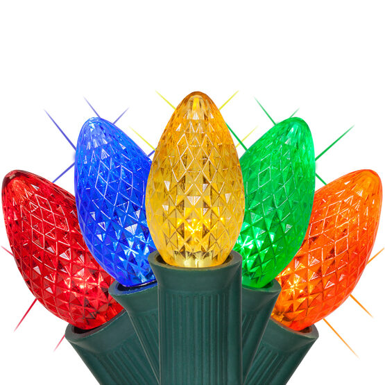 C7 Commercial LED String Lights, Multicolor Twinkle, 25'
