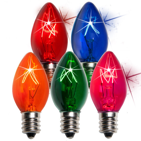 C7 Light Bulb, Multicolor Twinkle