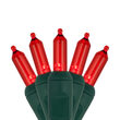 26' T5 Mini Christmas String Lights, Red, Green Wire