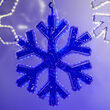 16" LED 18 Point Snowflake with Blue Acrylic Center, Blue Lights 