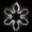 16" LED 6 Point Snowflake with Clear Acrylic Center, Cool White Lights 