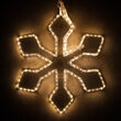16" LED 6 Point Snowflake with Clear Acrylic Center, Warm White Lights 
