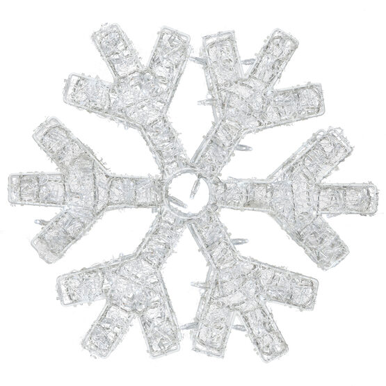 24" LED LED Dimensional Snowflake, Cool White Lights 