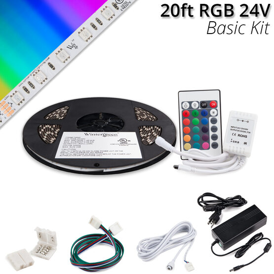 Basic 24V High Output LED Tape Light Kit, RGB