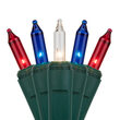 Standard Red, White and Blue Mini String Lights