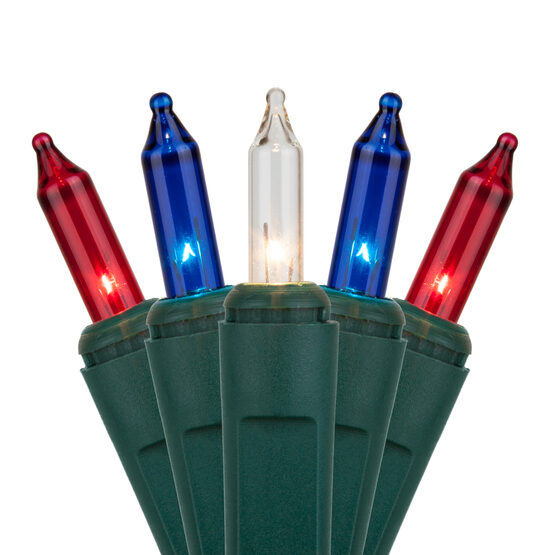 Standard Red, White and Blue Mini String Lights