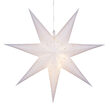 24" White Aurora Superstar TM 7 Point Star Lantern, Fold-Flat, LED Lights, Outdoor Rated