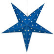 Battery Operated 30" Blue Aurora Superstar TM 5 Point Star Lantern, Fold-Flat, LED Lights, Outdoor Rated