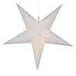 Battery Operated 18" White Aurora Superstar TM 5 Point Star Lantern, Fold-Flat, LED Lights, Outdoor Rated