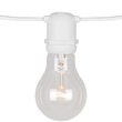 Commercial Patio Light String, E26 Medium Sockets, White Wire