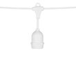 Commercial Patio Light String, Suspended E26 Medium Sockets, White Wire