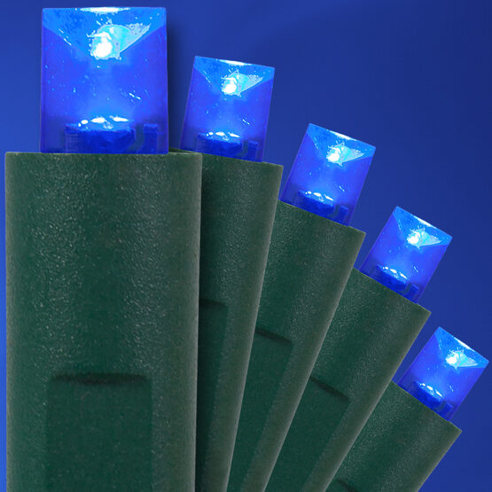 Blue LED Christmas Lights, 50 ct, 5MM Mini