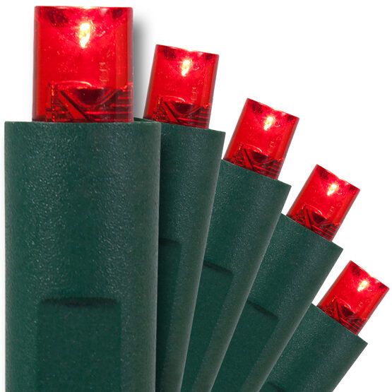 Red Outdoor LED String Lights, 50 ct, 4" Spacing 5MM